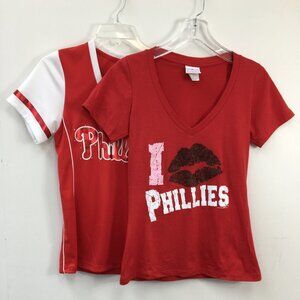 Philadelphia Phillies Women's Jersey and Shirt Top Bundle Size S/M GREAT
